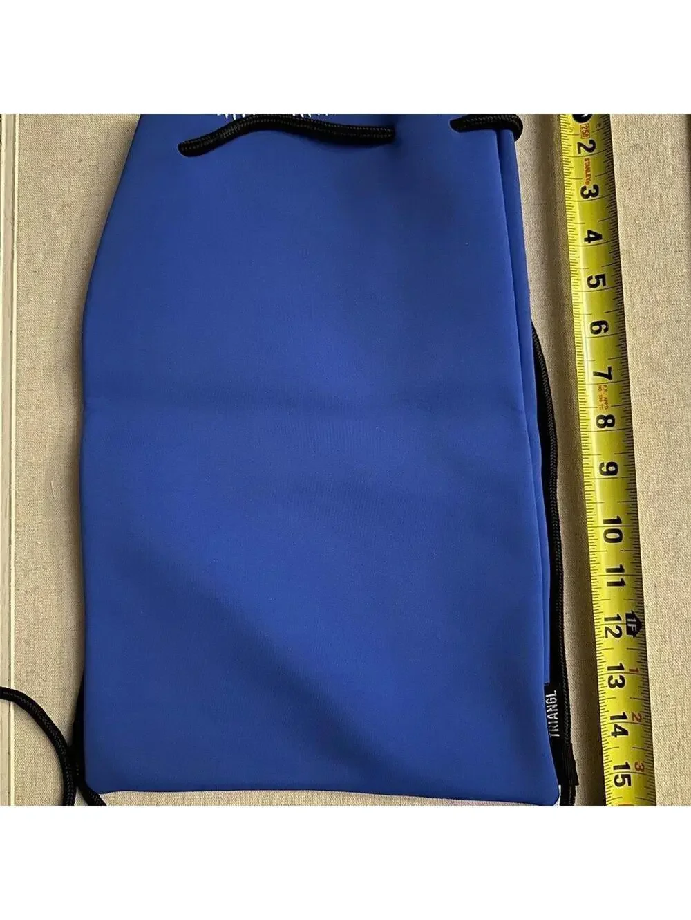 Triangl swimwear neoprene royal blue backpack travel pouchw black detail NWOT